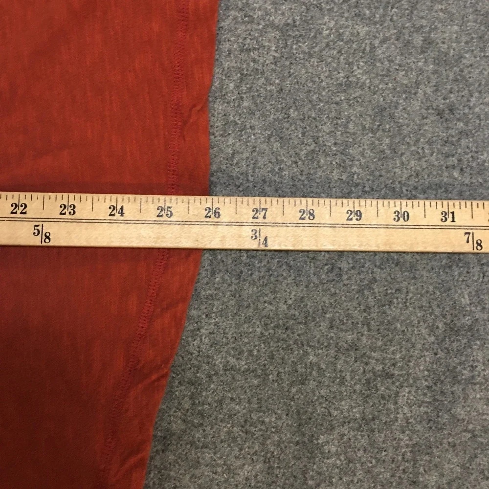 Banana Republic Henley Shirt Mens XL Burnt Orange Organic Cotton Long Sleeve
